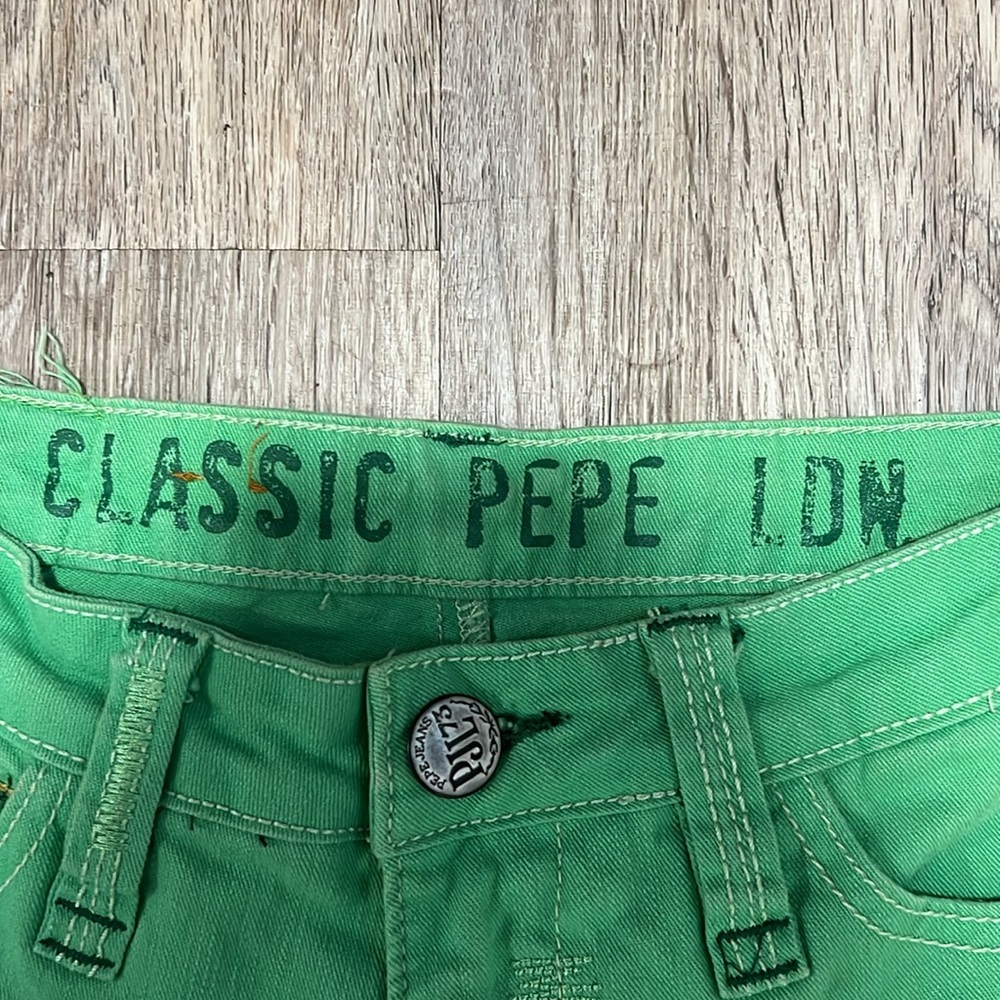 Classic Pepe London Jean Green distressed Studded Jeans - Picture 15 of 16